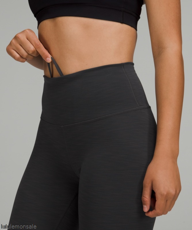 Lululemon Damen DELULU089 | Graphitgrau Meliert Wunder Train High-rise Crop 23